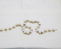 16 SS Rhinestone Chain Swarovski in White Alabaster 4mm 0.5/1/2/5/15 Meters vintage findings, strass chains