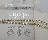 10PP Swarovski Cup Chain Clear Rhinestone Cup Chain Xillion 1.6mm Made in Austria - Brass Setting - Crystal Clear 0.5/1/2/5 Meters Nail Art