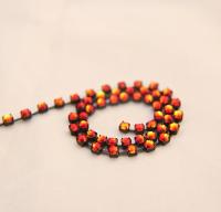 16ss Swarovski 2088 Chain in Flat Back Fireopal (4mm) 0.5/1/2/5 Meters Vintage Black Settings Wedding Cake Decoration Brooch Bouquet Supply