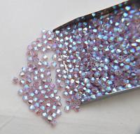 4mm Swarovski Light Amethyst AB 2X FC Bicones rainbow beads 36/72/144/432/720 Pieces rainbow beads, jewelry making, couture embellishments