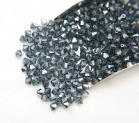6mm Swarovski Montana Satin Bicone Beads Cuts 12/36/72/144/288 Pieces (207) embroidery materials, jewelry making, rare beads, PREMIUM Supply