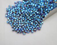 Swarovski (3/4mm) Smoked Topaz AB 2X FC Bicones Rainbow Beads 36/72/144/432/720 Pieces (220) jewelry making findings, embroidery materials