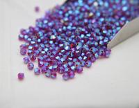Swarovski (4mm) Ruby AB 2X FC Bicones Beads Rainbow 36/72/144/432/720 Pieces (501) rainbow beads, jewelry making, couture embellishments