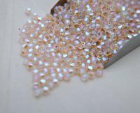 Swarovski (3/4mm) Silk AB 2X FC Bicones cut Beads 36/72/144/432/720 Pieces, jewelry findings, embellishments, embroidery materials