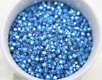 Swarovski (4mm) Montana AB 2X FC Bicones Rainbow Beads 36/72/144/432/720 Pieces (207) embroidery materials, embellishments couture
