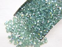 Swarovski 4mm Erinite AB Bicones beads 36/72/144/432/720 Pieces rainbow beads, jewelry making, couture embellishments, embroidery materials