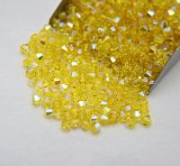 4mm Citrine Aurore Boreale Swarovski Bicone Cuts AB beads 36/72/144/432/720 Pieces rainbow beads, jewelry making, couture embellishments