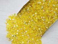 4mm Citrine Aurore Boreale Swarovski Bicone Cuts AB beads 36/72/144/432/720 Pieces rainbow beads, jewelry making, couture embellishments