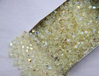 Swarovski (4mm) Jonquil AB Bicones 36/72/144/432/7200 Pieces rainbow beads, jewelry making, couture embellishments, embroidery materials