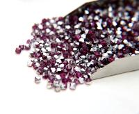 Swarovski (4mm) Fuchsia Comet Argent Light Bicones 36/72/144/432/720 Pieces jewlery beads, embroidery materials, couture embellishments