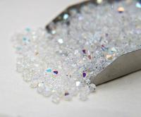 3/4mm Crystal Aurore Boreale Swarovski Bicone Crystal beads 36/72/144/432/720 Pieces rainbow beads, jewelry making, couture beading
