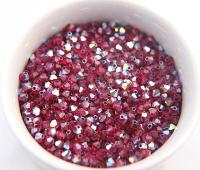 Swarovski (4mm) Ruby AB Bicones beads 36/72/144/432/720 Pieces, PREMIUM rainbow beads, jewelry making, embellishments, embroidery materials