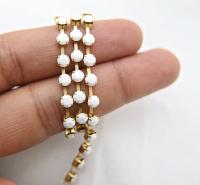 16ss Rhinestone Chain Swarovski in Chalk White (279) 4mm 0.5/1/2/5/15 Meters, vintage jewelry findings, wedding embellishments, embroidery