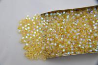 3/4mm Swarovski Citrine AB 2X FC Bicones beads 36/72/144/432/720 Pieces PREMIUM jewelry making, embroidery materials, couture embellishments
