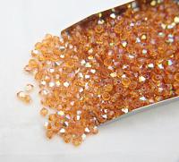 4mm Swarovski Topaz AB Bicones beads 36/72/144/432/720 Pieces (203) jewelry making, rare findings, embroidery couture, premium materials