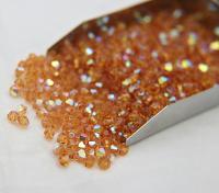 4mm Swarovski Topaz AB Bicones beads 36/72/144/432/720 Pieces (203) jewelry making, rare findings, embroidery couture, premium materials