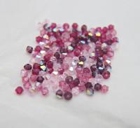 4mm Swarovski Pink Mixes in Aurore Boreale Bicones rainbow beads, 36/72/144/432/720 Pieces jewelry making, jewelry making, embroidery