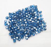 5mm Capri Blue Satin Swarovski Bicone beads Cuts 12/36/72/144/432/720 Pieces VINTAGE SWAROVSKI, jewelry making, embroidery materials, craft
