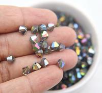 6mm Crystal Light Vitrail Medium Bicone beads Cuts 20 Gross (2880 Pieces) rainbow jewelry making, couture embellishments, premium