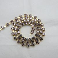 16 SS Rhinestone Chain Swarovski in Light Amethyst Satin 4mm 0.5/1/2/5/15 Meters vintage findings, strass chains, embroidery materials