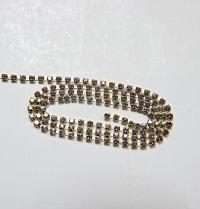 14PP Rhinestone Chain Swarovski vintage 2mm (0.5/1/2/5 meters) vintage findings, strass chains, craft supplies , wedding decorations, laces