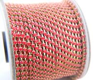 16 SS Rhinestone Chain Swarovski in Dark Red Coral 4mm 0.5/1/2/5/15 Meters vintage findings, strass chains