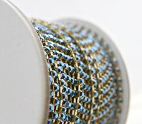 16 SS Rhinestone Chain Swarovski in Crystal Metallic Blue 4mm 0.5/1/2/5/15 Meters vintage findings, strass chains, craft supplies, rare
