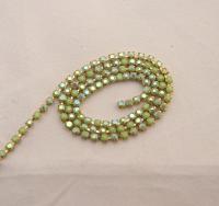 6 SS Rhinestone Chain Vintage Opaque Glass Peridot Aurore Boreale 2mm 1/2/5/15 Meters