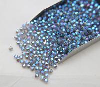 4mm Swarovski Black Diamond AB 2X FC Bicones Rainbow Beads 36/72/144/432/7200 Pieces PREMIUM rainbow beads, jewelry making, embellishments