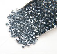 6mm Swarovski Montana Satin Bicone Beads Cuts 12/36/72/144/288 Pieces (207) embroidery materials, jewelry making, rare beads, PREMIUM Supply