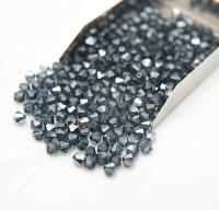 6mm Swarovski Montana Satin Bicone Beads Cuts 12/36/72/144/288 Pieces (207) embroidery materials, jewelry making, rare beads, PREMIUM Supply