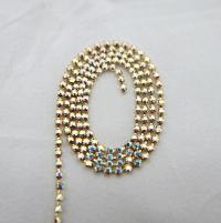 14PP Rhinestone Chain Swarovski vintage Aurore Boreale rainbow 2mm (0.5/1/2/5 meters) Wedding Bridal Supplies|Jewelry Making|decorations