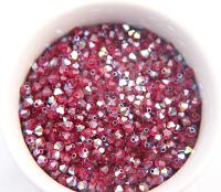 Swarovski (4mm) Ruby AB Bicones beads 36/72/144/432/720 Pieces, PREMIUM rainbow beads, jewelry making, embellishments, embroidery materials