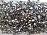 5x3mm Crystal Silvernight Preciosa Flat Bicone Spacer Beads 20/72/144/432/1000 Pieces jewelry making, vintage rare findings, premium beads