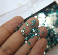 10/12SS Swarovski Flatbacks in Blue Zircon Chaton Roses 2088 (2.9mm) Made in Austria 144/720/1440 Pieces Nail art decoration