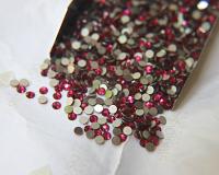 10/12SS Swarovski Flatbacks in Fuchsia Chaton Roses 2088 Made in Austria 72/144/720/1440 Nail art decoration, craft supplies, jewelry making