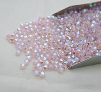 Swarovski (3/4mm) Rosaline AB 2X FC Bicones Beads Rainbow 36/72/144/432/720 Pieces (508) beads, jewelry making, couture embellishment