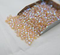 Swarovski (3/4mm) Light Topaz AB 2X FC Bicones Rainbow Beads 36/72/144/432/720 Pieces (226 AB) rainbow beads, jewelry making, couture