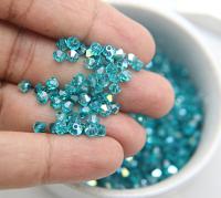 3/4mm Swarovski Blue Zircon AB Bicones beads 36/72/144/432/720 Pieces jewelry making, embroidery materials, couture embellishments