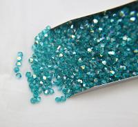 3/4mm Swarovski Blue Zircon AB Bicones beads 36/72/144/432/720 Pieces jewelry making, embroidery materials, couture embellishments