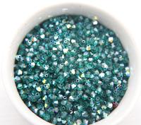 Swarovski (3/4mm) Emerald AB Bicone beads rainbow 36/72/144/432/720 Pieces embroidery materials, jewelry making, couture embellishments
