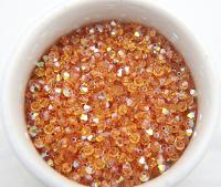 4mm Swarovski Topaz AB Bicones beads 36/72/144/432/720 Pieces (203) jewelry making, rare findings, embroidery couture, premium materials