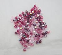 4mm Swarovski Pink Mixes in Aurore Boreale Bicones rainbow beads, 36/72/144/432/720 Pieces jewelry making, jewelry making, embroidery