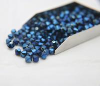 4/6mm Crystal Metallic Blue Swarovski Bicone Cuts 20 Gross / 50 Gross Pieces rare beads