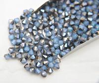 4/6mm White Opal Sky Blue Swarovski Bicone Cuts 20 Gross (2880 Pieces) Rare findings, jewelry making, craft supplies, embellishment