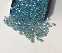 Swarovski (4mm) Erinite AB 2X FC Bicones Rainbow Beads 36/72/144/432/720 Pieces rainbow beads, jewelry making, couture embellishments