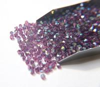 Swarovski 4mm Amethyst AB Bicones 36/72/144/432/720 Pieces PREMIUM rainbow beads jewelry making couture embellishments, embroidery materials