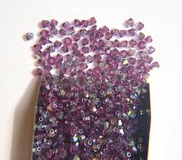 Swarovski 4mm Amethyst AB Bicones 36/72/144/432/720 Pieces PREMIUM rainbow beads jewelry making couture embellishments, embroidery materials