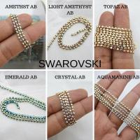 14PP Rhinestone Chain Swarovski vintage Aurore Boreale rainbow 2mm (0.5/1/2/5 meters) Wedding Bridal Supplies|Jewelry Making|decorations
