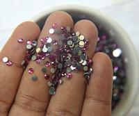 10/12SS Swarovski Flatbacks in Fuchsia Chaton Roses 2088 Made in Austria 72/144/720/1440 Nail art decoration, craft supplies, jewelry making